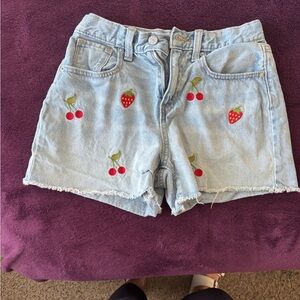 Girls embroidered Denim Shorts